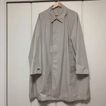 무지 라보 고밀도 코튼 싱글 브레스 코트 그레이