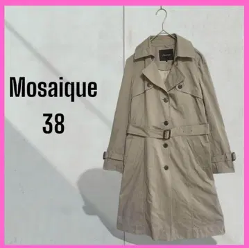 [MOSAIQUE] 트렌치코트 그레이 무지 벨트 포함 코디하기 쉬운