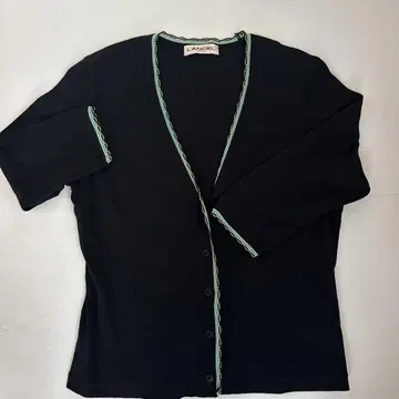 Lancel 블랙 가디건 5부 소매