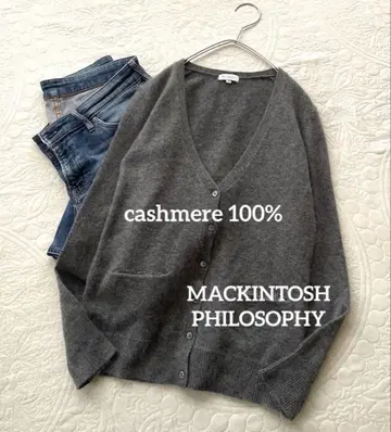 미사용 MACKINTOSH PHILOSOPHY 캐시미어 100% 가디건