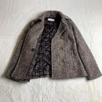 [ 캘빈 클라인 더블 버튼 골드 버튼 숏 코트 구제 의류 ]