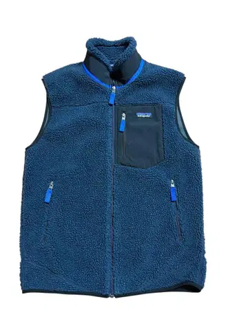 Patagonia 클래식 레트로 x 베스트 다크 블루 플리스 베스트