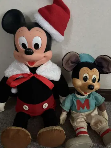 [ 고품질 세트 판매 ] 대형 미키 & 태엽식 미키마우스 봉제 인형