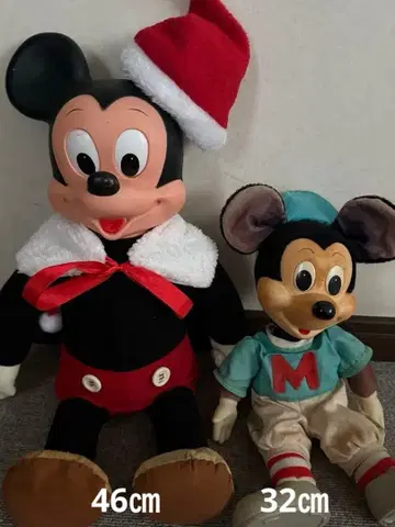 [ 고품질 세트 판매 ] 대형 미키 & 태엽식 미키마우스 봉제 인형