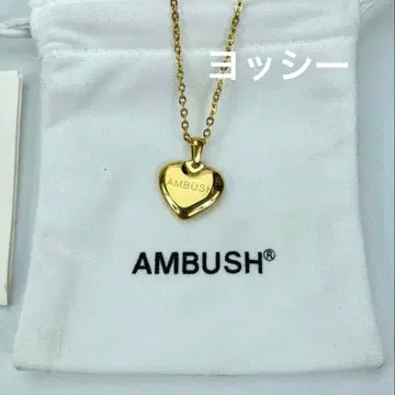 AMBUSH 골드 하트형 목걸이
