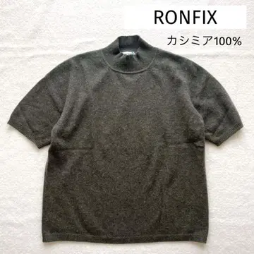 RONFIX 퓨어 캐시미어 반팔 니트 그레이 나이가이