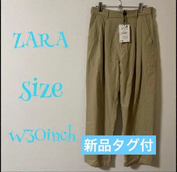 택 포함 새상품 ZARA 캐주얼 팬츠 W30인치 베이지