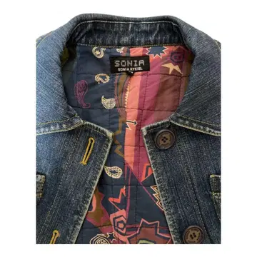 SONIA RYKIEL 소니아 리키엘 데님 자켓 블루종 페이즐리 38