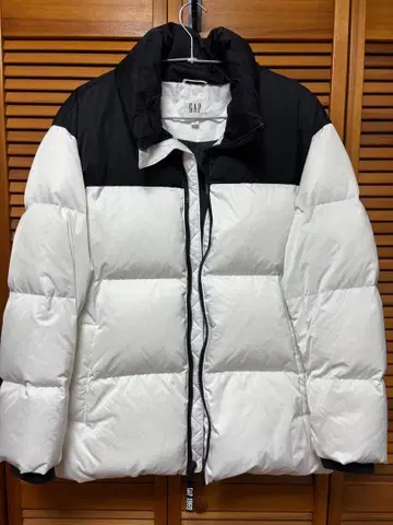 GAP 다운 자켓 L 블랙 화이트