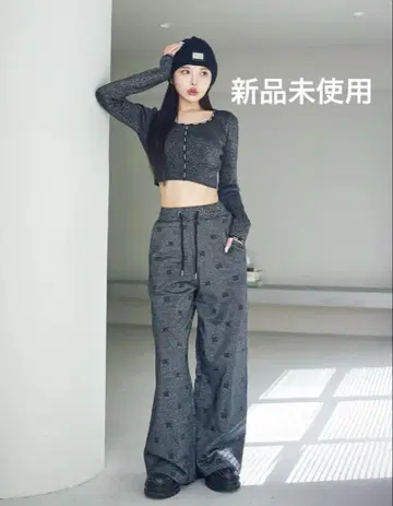 Darich 다리치 로고 패턴 라메 스웨트 팬츠