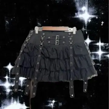 펑크 지뢰 GOTH 미니 스커트