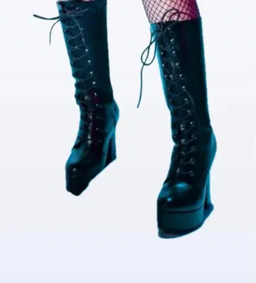 BODYLINE 바디라인 레이스업 부츠 롱 부츠 블랙 코스프레