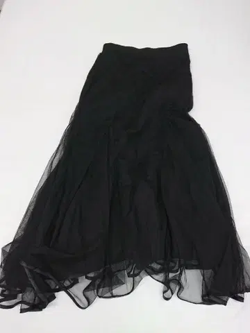 루엘레 튤 머메이드 롱 스커트 블랙 L