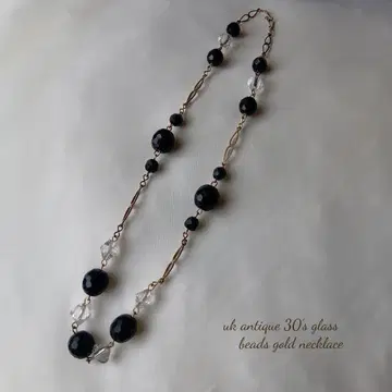 영국 1930년대 artdeco 앤티크 유리 목걸이