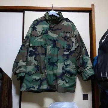 U.S. ARMY M-65 밀리터리 자켓 카모 라이너 포함