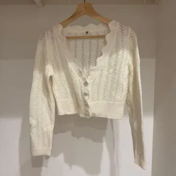 Sea Room lynn 아이보리 레이스 니트 가디건