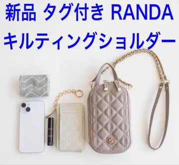 새상품 택 포함 RANDA 퀼팅 멀티 숄더 핑크 베이지