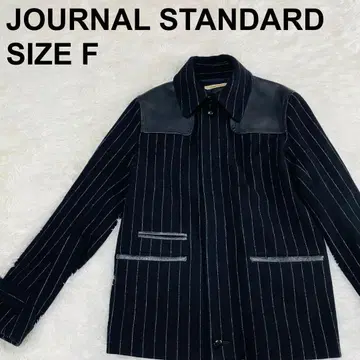[ 새상품급 ] 저널 스탠다드 스트라이프 가죽 코트 자켓 ( 9904
