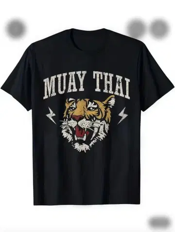 MUAY THAI 타이거 그래픽 T셔츠