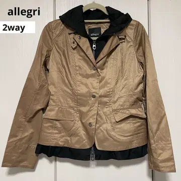 새상품급 알레그리 레어 2way 자켓 베이지 후드 M