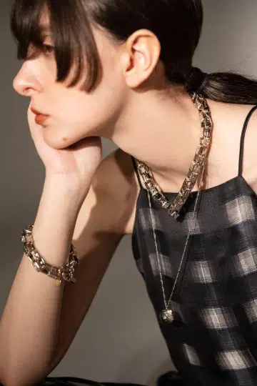 FUMIE TANAKA metal short necklace