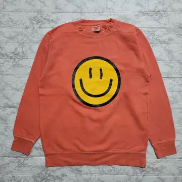 COMFORT COLORS 구제 의류 맨투맨 스마일 프린트