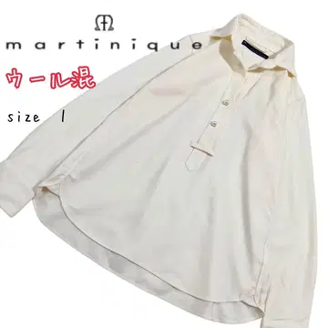 martique 마르티니크 삭소니 펄 스키퍼 셔츠 화이트