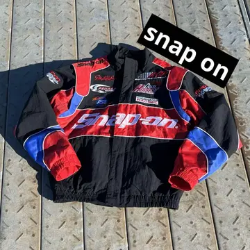 90년대 snap on 레이싱 자켓 90's