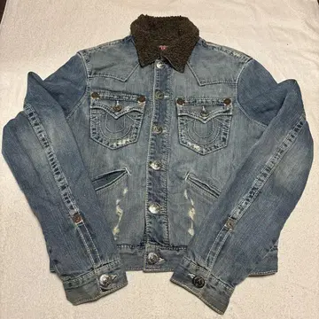 TRUE RELIGION 보아 안감 데님 자켓 데님 자켓 L