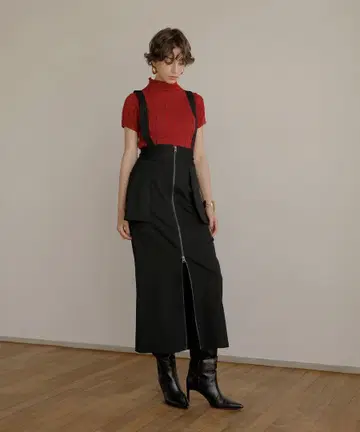 미엘리 타이트 스커트 Suspender Zip Pencil Skirt