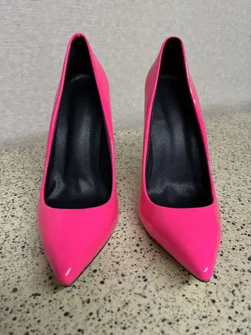 로즈색 12CM 핑힐 펌프스