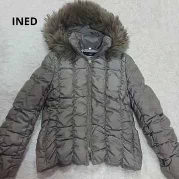 컨디션 최상 INED 이네드 다운 자켓 퍼 더블 지퍼