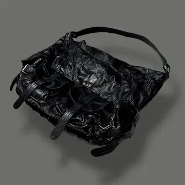 빈티지 밀리터리 레더 숄더백