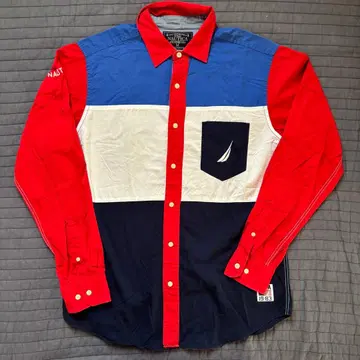 90s NAUTICA 멀티 컬러 셔츠 레귤러 구제 의류 노티카