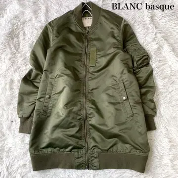 BLANC basque ma-1 블루종 38 카키 긴 길이 루즈핏