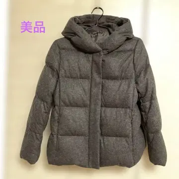 새상품급 후드 부착 그레이 다운 자켓