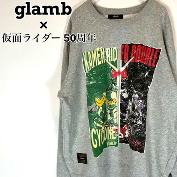 완판템 glamb 가면라이더 더블 맨투맨 그레이