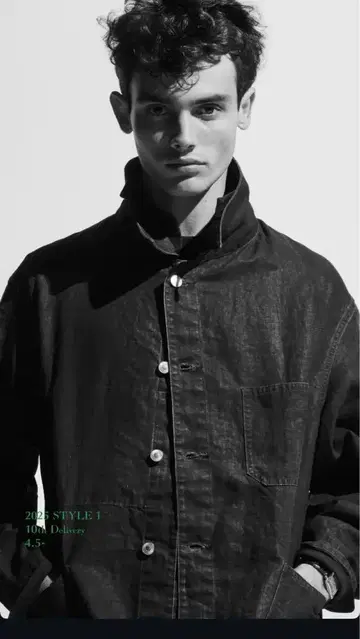 A.PRESSE Vintage Black Linen Coverall