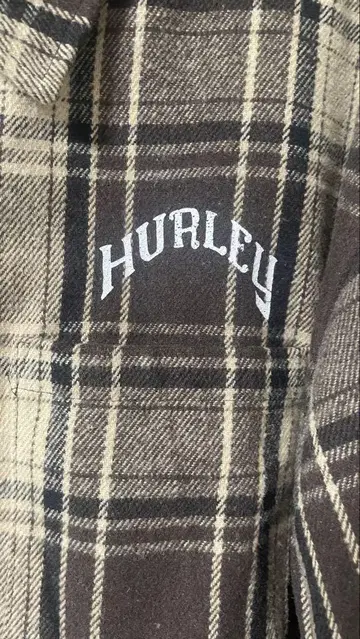 Hurley 체크 무늬 플리스 자켓