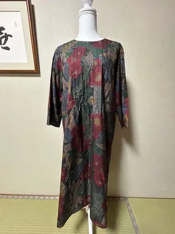 오시마 명주 리메이크 원피스 핀턱 A라인
