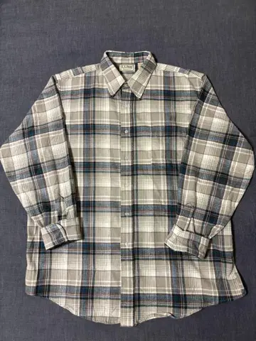 80~90s USA제 L.L.Bean 체크 긴팔 셔츠 L