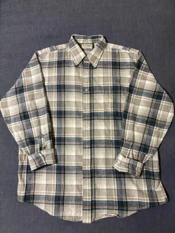 80~90s USA제 L.L.Bean 체크 긴팔 플란넬 셔츠