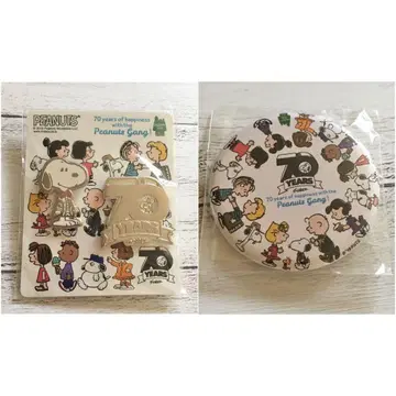 [한정판] PEANUTS 70주년 캔뱃지 핀 배지 세트