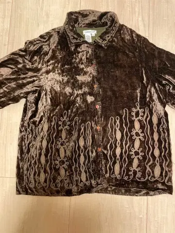 arca vintage 벨루어 셔츠 브라운