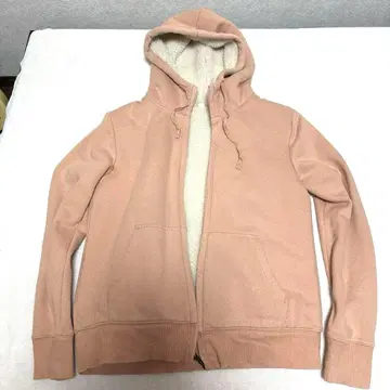 UNIQLO 맨투맨 후드티 보아 안감 M 사이즈 코랄 핑크 유니클로