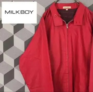 MILKBOY 빨간색 나일론 자켓