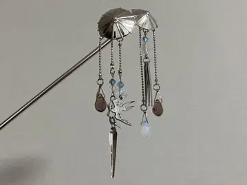 일본식 우산 제비비 비녀 실버