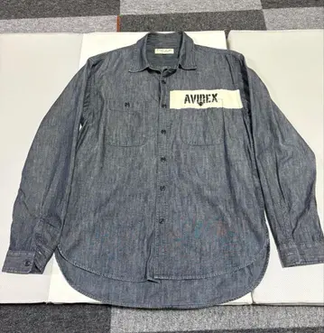 인하! AVIREX / 다크 블루 데님 셔츠 / M 사이즈