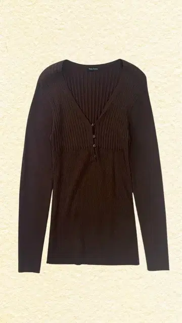 White Palette 브라운 V넥 스웨터