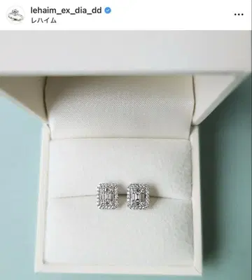 버킷컷 귀걸이 0.4ct x 0.4ct 레하임